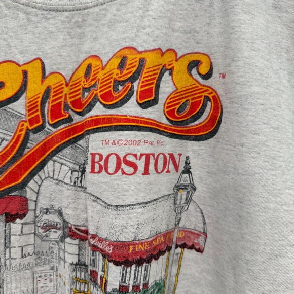 Vintage Cheers Boston T Shirt 2002 Officially Licensed Gray‎ Tee - Picture 2 of 6